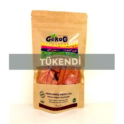Gekoo - Organik Sebzeli Frınlanmış Cips (Pancar&Soğan&Zeytinyağı )115gr