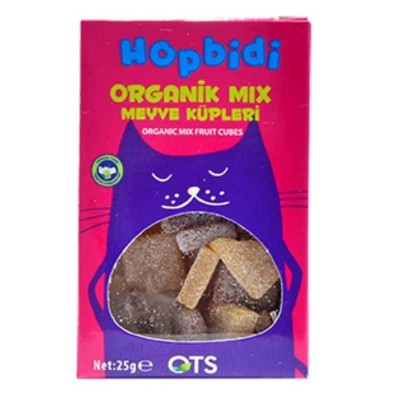 OTS - Organik Hopbidi Mix Meyve Küpleri 25gr (Portakal,Limon,Nar,Çilek)