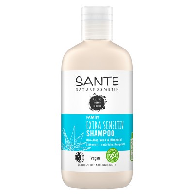 Sante - Organik Aşırı Hassas Ciltler İçin Şampuan (Aloe Vera&Bisabolol) 250ml