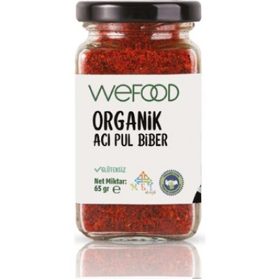 Wefood - Organik Acı Kırmızı Pul Biber 65gr