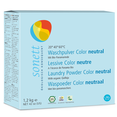 Sonett - Organik Renkliler için Nötral Çamaşır Yıkama Tozu 1,2 Kg